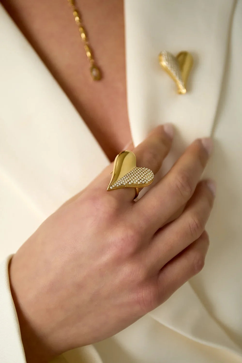 Little Bling Heart Ring - Voorbeeld- Online Bestellen Bij Niniforyou