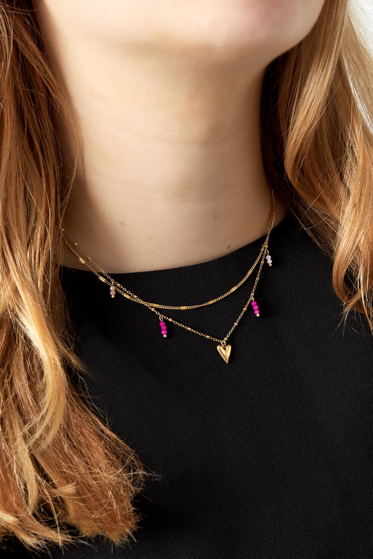 Dubbele liefdesketting - zilverkleur