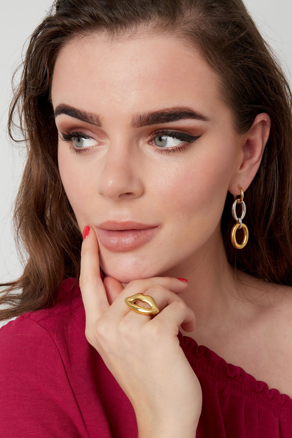 Ring mond - Goud kleur - 16