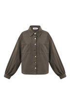 Geweven Katoen Vrouwen Jeansjack Casual Kleurcontrast