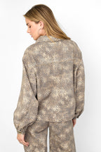 Geweven Katoen Vrouwen Jeansjack Casual Kleurcontrast