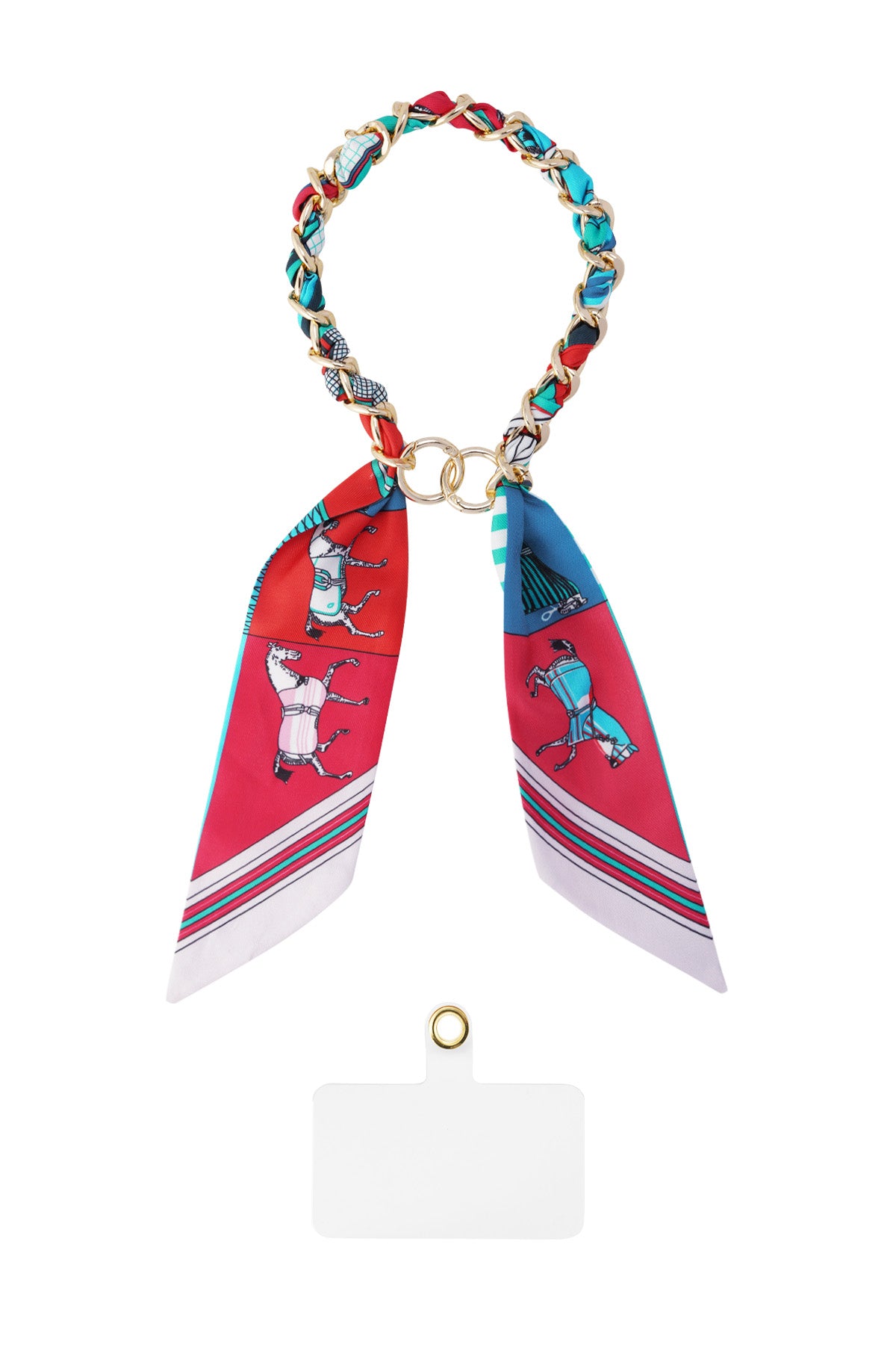 Telefoonkoord satijn luxe - multi