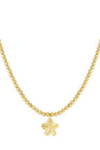 8mm holle kralenketting met een bloem