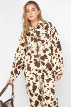 Geweven Katoen Vrouwen Jeansjack Casual Kleurcontrast