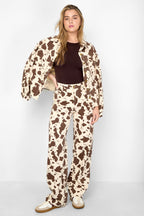 Geweven Katoen Vrouwen Jeansjack Casual Kleurcontrast