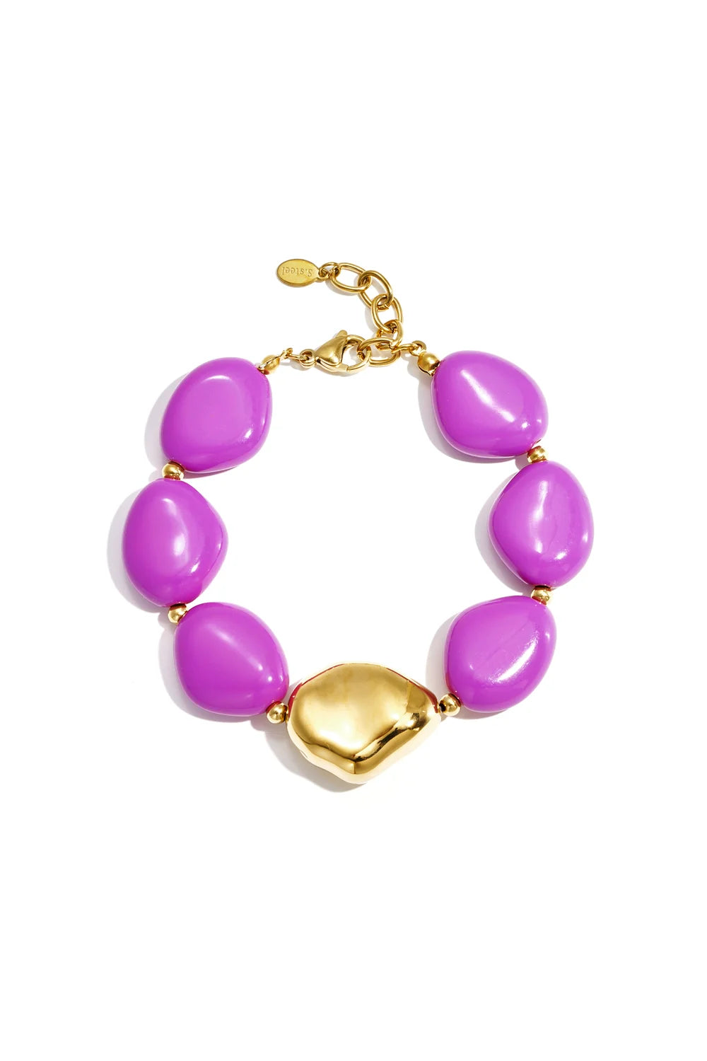 Armband Pebble Beach - Paars- Online kopen bij niniforyou