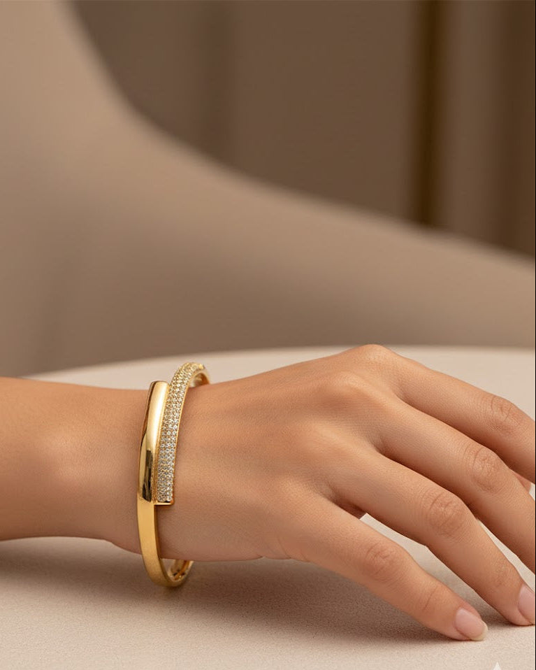 Armband met Strass  - Goud