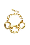 Armband met ronde statement stukken - gouden dames armband - online kopen bij niniforyou
