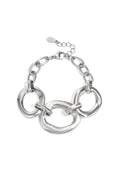 Armband met ronde statement stukken - zilveren dames armband - online bestellen bij niniforyou