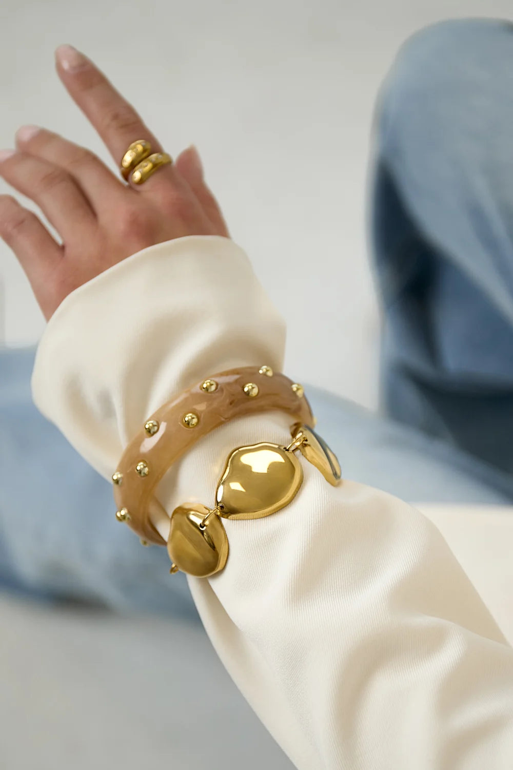 Armband met rustieke asymmetrische kralen - Voorbeeld - Online kopen bij niniforyou