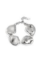 Armband met rustieke asymmetrische kralen - Zilver - Online kopen bij niniforyou