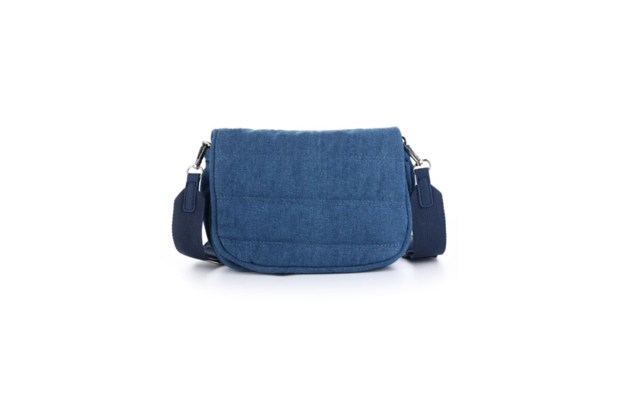 Compacte donkerblauwe handtas dames Azure Charm Bag
