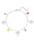 Bedelarmband color splash - Zilver kleur
