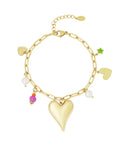 Bedelarmband love moment - Goud