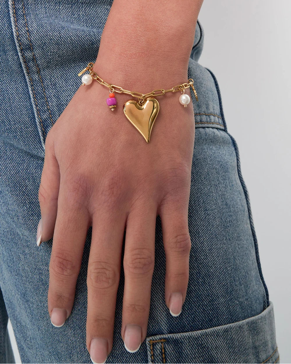 Bedelarmband love moment - Goud