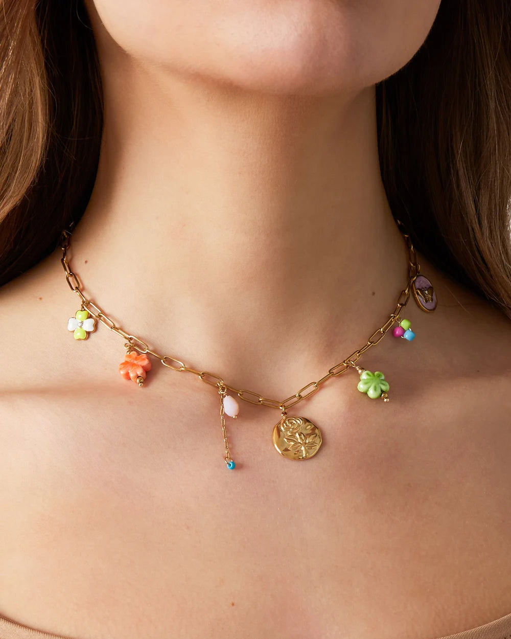 Bedelketting charmify me - Goud kleur