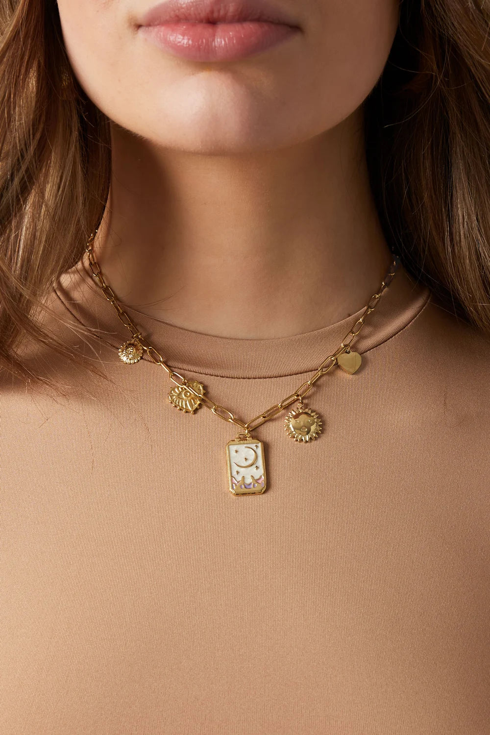 Bedelketting magic moon - Goud kleur