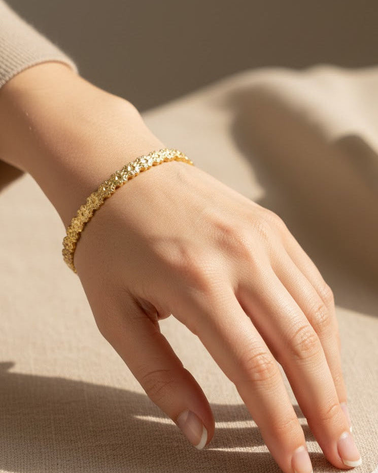 Bloemenarmband – Goud