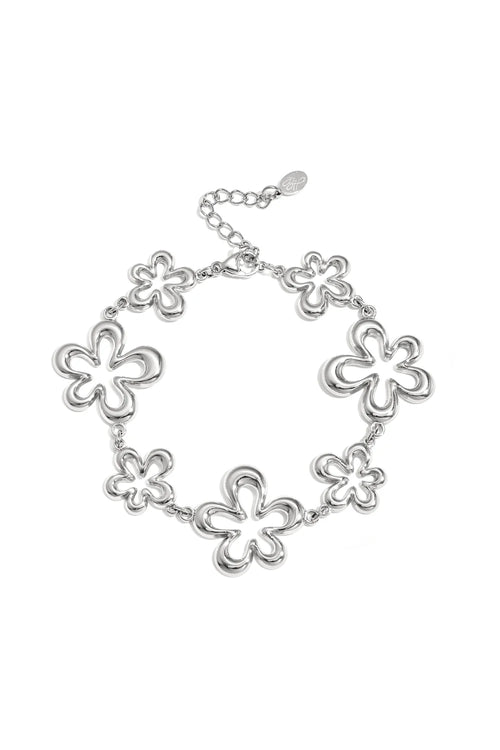 Blossom Links Armband - Zilver - Online kopen bij niniforyou