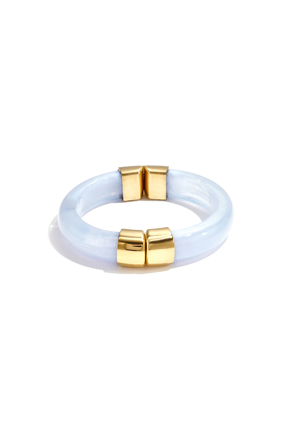 Chunky bangle met gouden - Blauw - Online kopen bij niniforyou