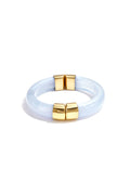 Chunky bangle met gouden - Blauw - Online kopen bij niniforyou