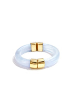 Chunky bangle met gouden - Blauw - Online kopen bij niniforyou