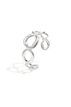 Chunky bangle met organische cirkels - Zilver - online kopen bij niniforyou