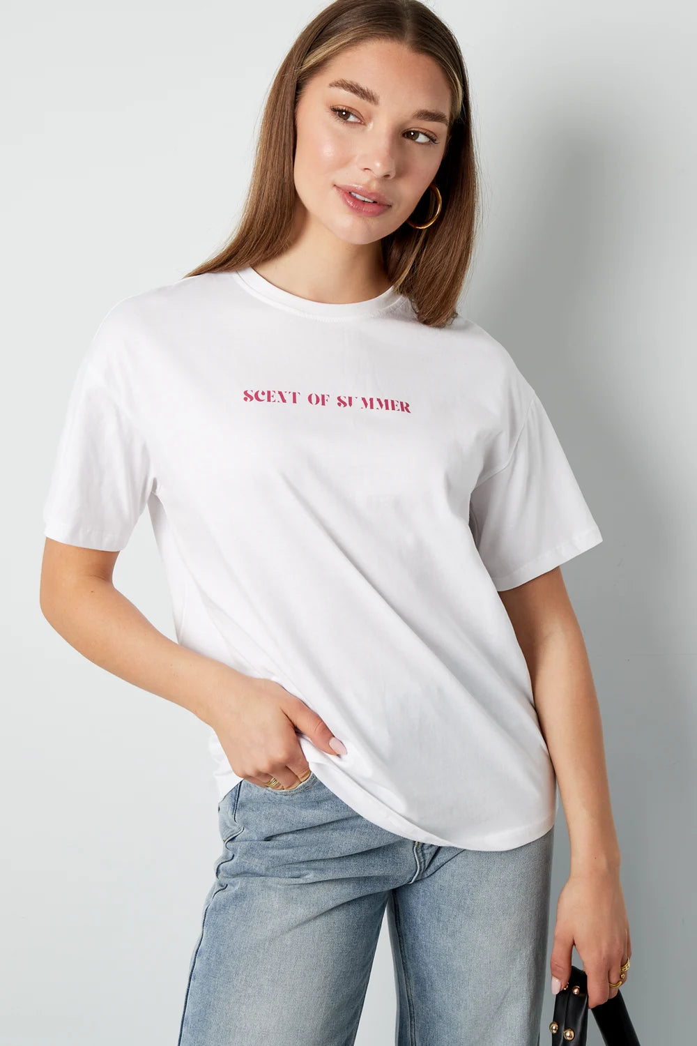 Cotton Vrouwen T-shirt Casual Letters