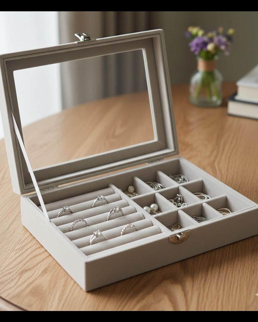 Display Box voor Sieraden – Lichtgrijs