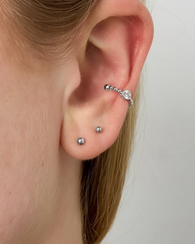 Ear cuff bling - Zilver
