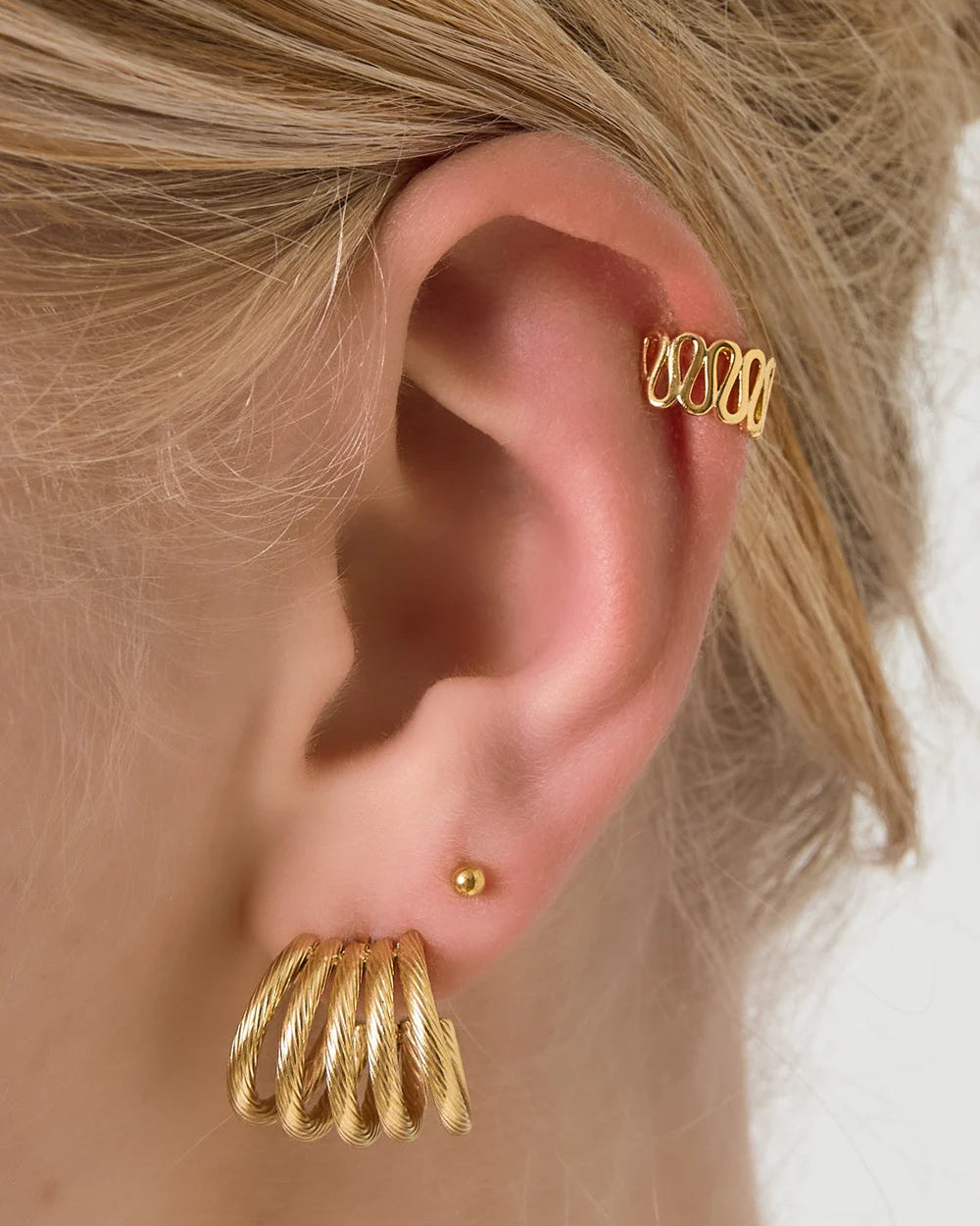 Ear cuff swirl - Goud