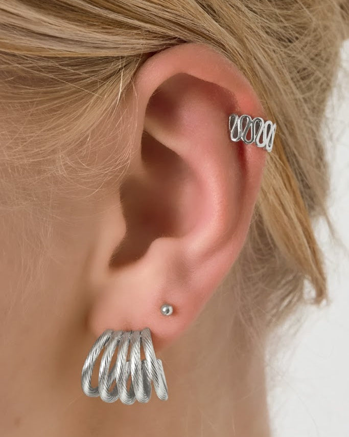 Ear cuff swirl - Zilver