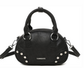 Exclusieve zwarte Torrente KYLIANA handtas in Lurex Noir met subtiele glitterfinish en afneembare schouderriem, verkrijgbaar bij niniforyou.