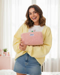 Gimme make-up tas teddy roze dames – fluffy en ruime beauty tas