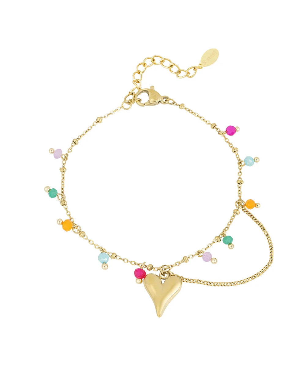 Heart pop armband - Goud