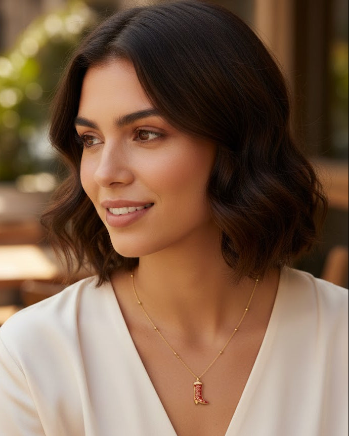 Ketting met Laarzen Hanger – Goud