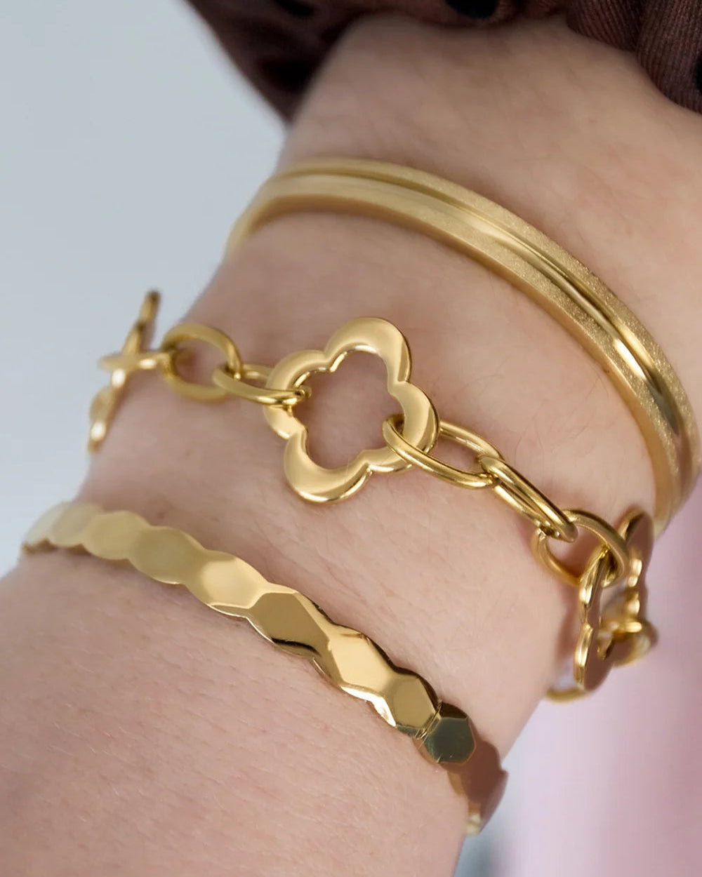 Kettingarmband Klaver – Goud