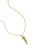 Ketting met bewegende vis - goud - online kopen bij niniforyou