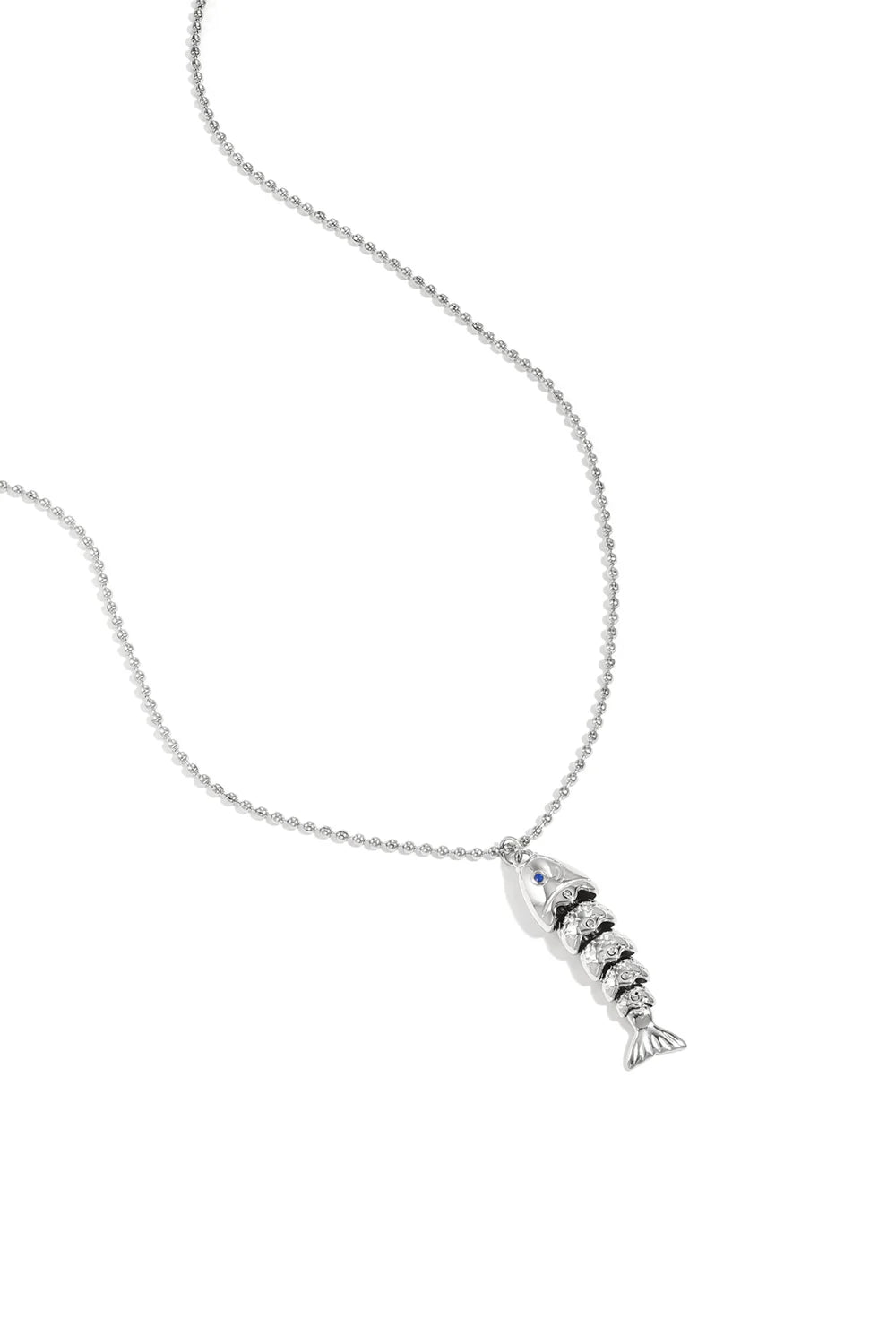 Ketting met bewegende vis - zilver - online kopen bij niniforyou