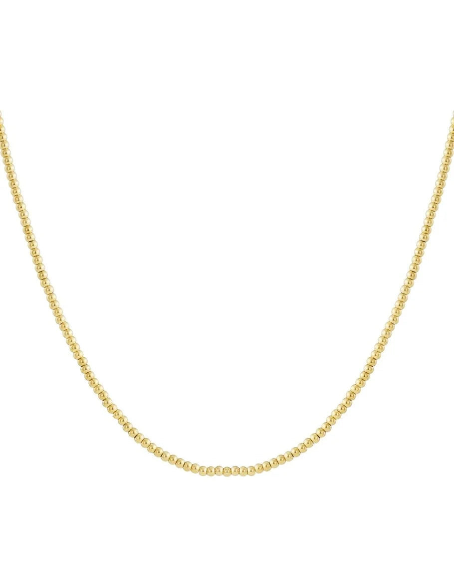 Ketting van Massieve Kralen 4 mm – Goud