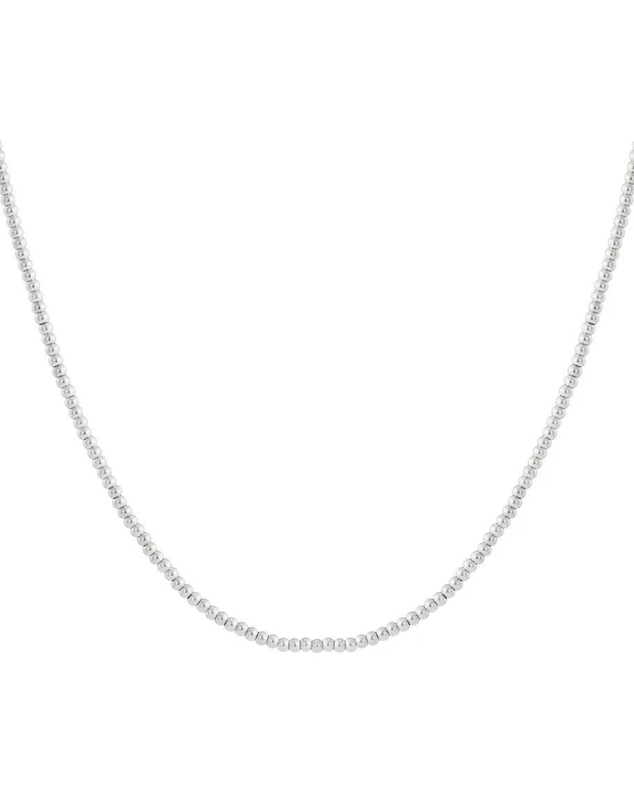 Ketting van Massieve Kralen 4 mm – Zilver