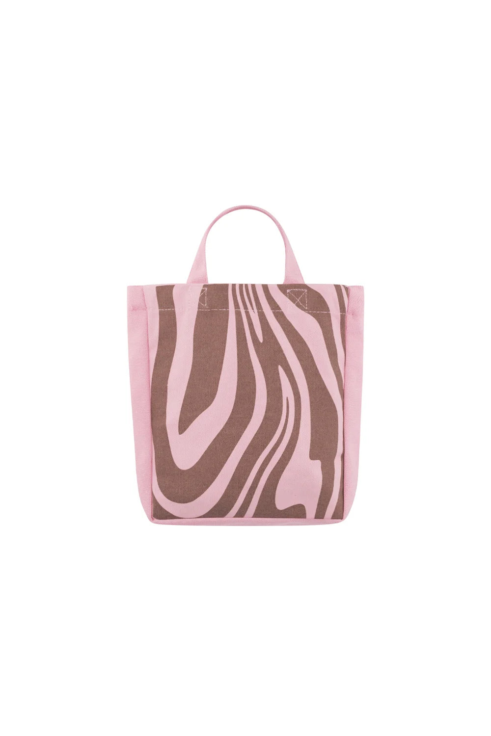 Kleine canvas tas zebra- roze bruin - online kopen bij niniforyou.