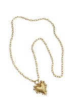 Lange ketting met chunky hart charm - Goud - online bestellen bij niniforyou