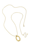 Lange ketting met ovale - Goud - Online kopen bij niniforyou