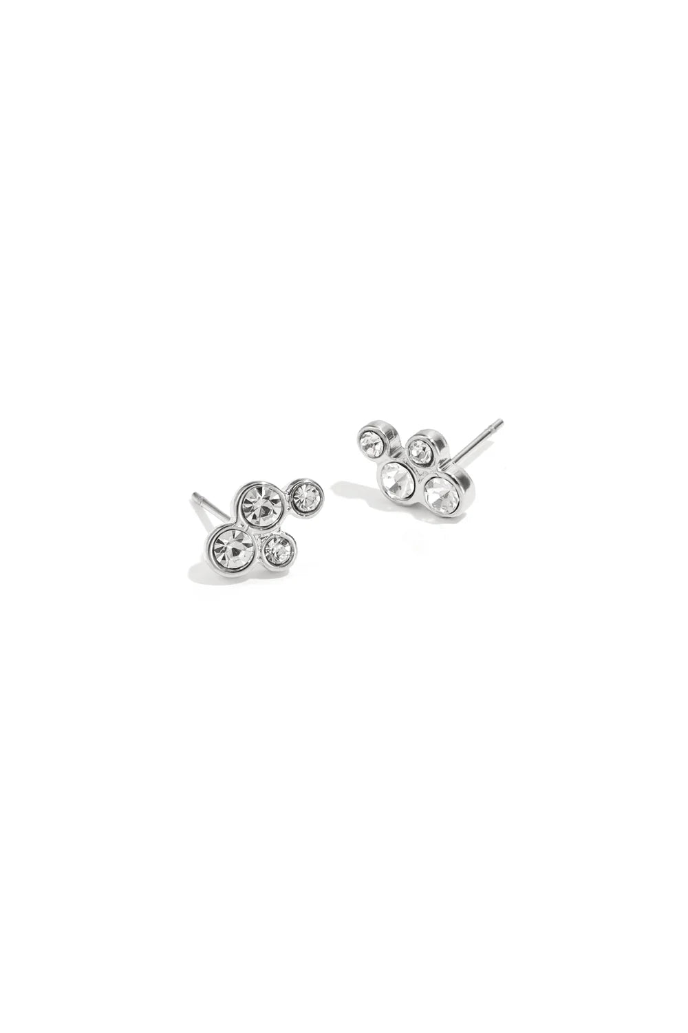 Little Stone knop oorbellen -zilver - Online kopen bij niniforyou