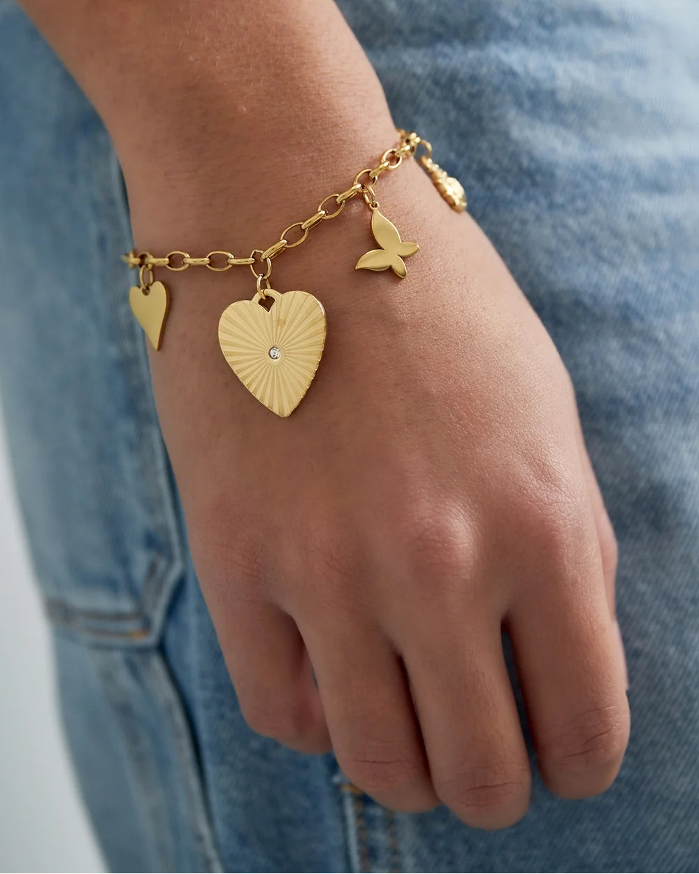 Love's embrace armband - Goud kleur