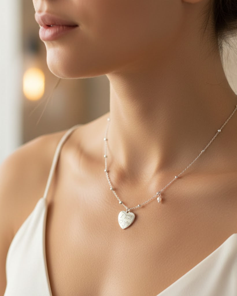 Love you ketting - Zilver kleur