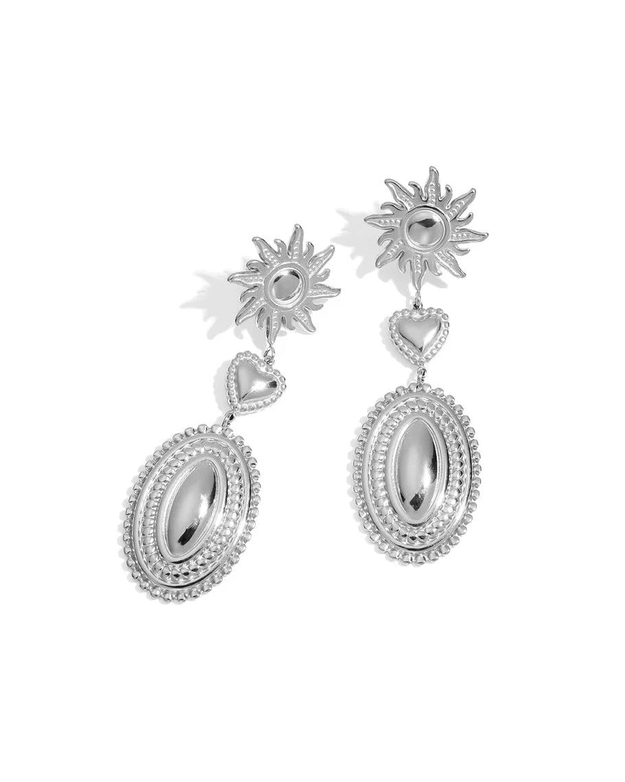 Love the Sun Bungeloorbellen Zilver – Stainless Steel – Statement Oorbellen