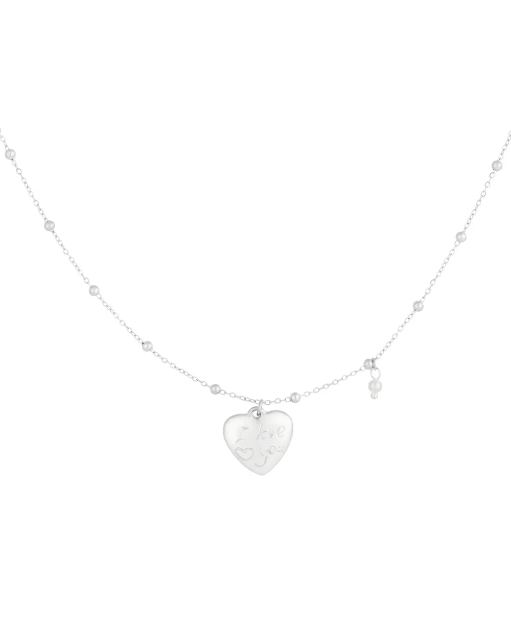 Love you ketting - Zilver kleur