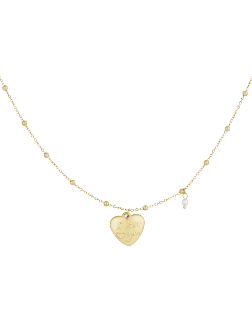 Love you ketting - Goud kleur